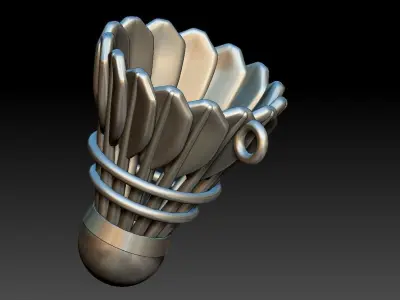 Shuttlecock - Peteca Pendant 3D print model