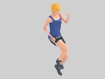 Run  Exercise Woman Animation Low-poly 3D model