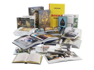 Books Collection Set 8 3D model