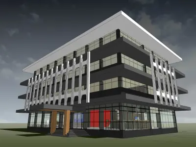 Co-working office 3D model