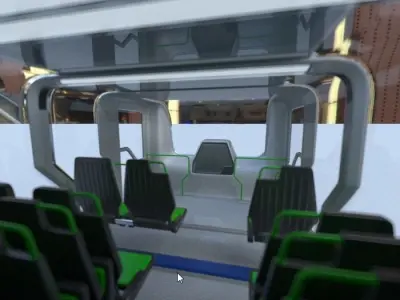 Bus - Concept of future transport system 3D model