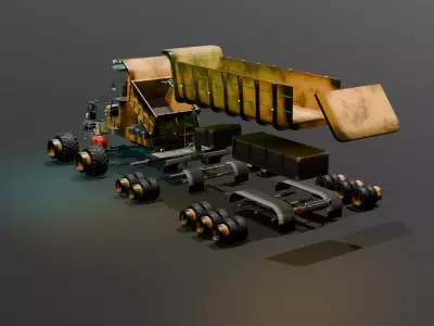 Heavy truck 3D model
