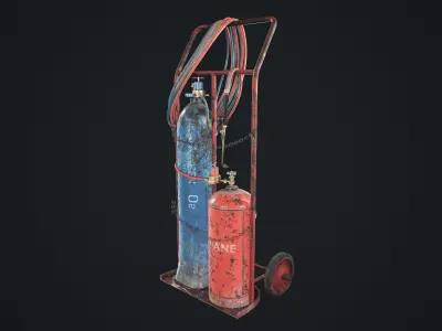 Gas Cutter Low-poly 3D model