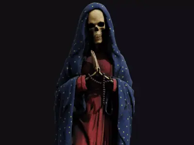 Santa Muerte Low-poly 3D model