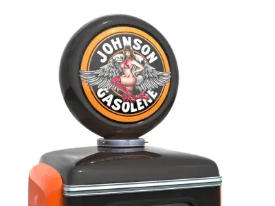 Vintage JOHNSON Gas Pump 1948 3D model