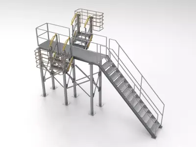 Folding Stairs from a tanker 2 3D print model