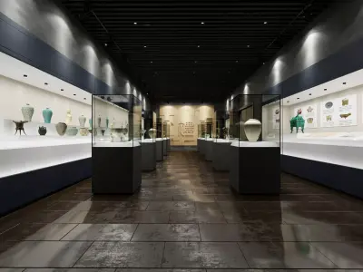 museum Low-poly 3D model buy