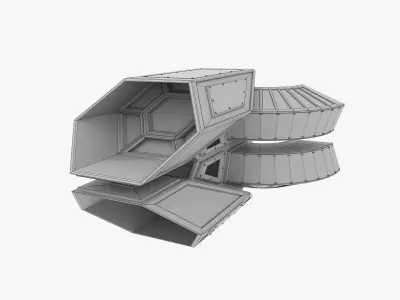 Starship Engine V2 3D model