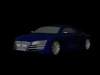 Audi R8 Low-poly 3D model