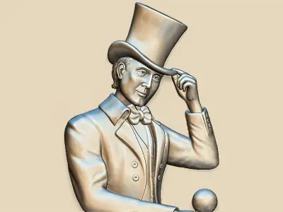 Johnnie Walker Portrait  3D print model