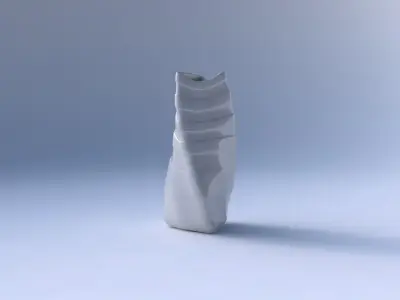 Vase twist curved tipping triangle 2 with smooth horizontal r... 3D print model