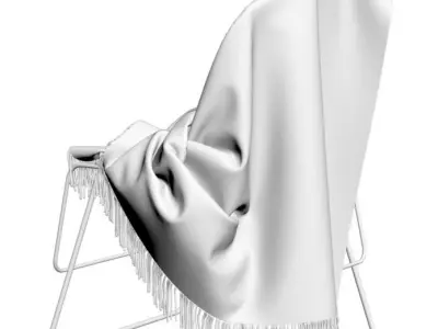 Blanket for a chair 3D model