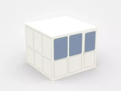 Safety Cabin With Door And Two Windows 3D model