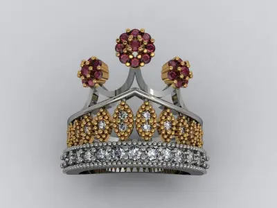 crown ring 3D print model buy