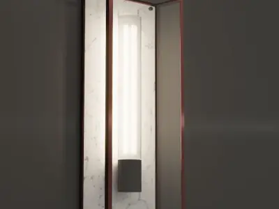 Wall Mounted Light - Marble Backplate Free 3D model