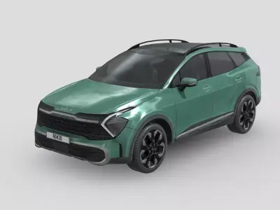 Kia Sportage 2022 Low-poly 3D model