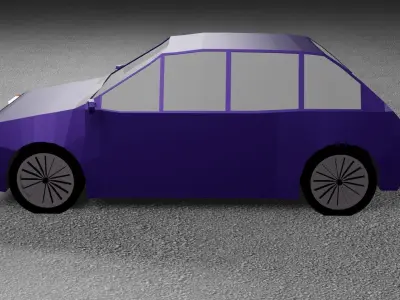 Mini Car Lowpoly Free low-poly 3D model