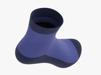 Regular sport sock 3D model