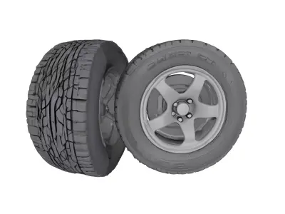 Car Tires Low-poly 3D model