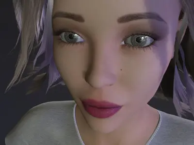 Female low poly model named Jenni Low-poly 3D model