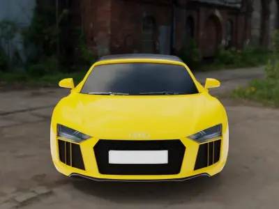Audi R8 V10 Spyder 2017 Low-poly 3D model
