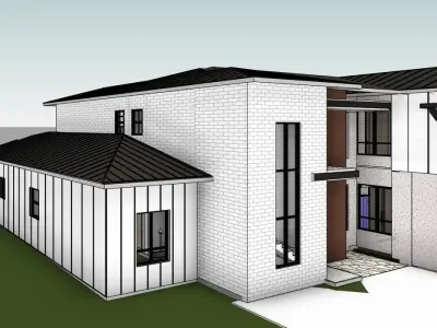 4 Bedroom 6 Bath 2 Story Single Family Home 3D model