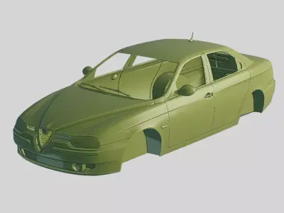 Alfa Romeo 156 1997 Printable Body  3D print model