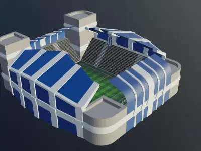 Football Stadium - Chelsea Low-poly 3D model