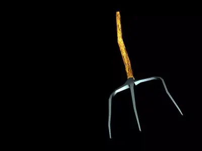 Farm Fork Free low-poly 3D model