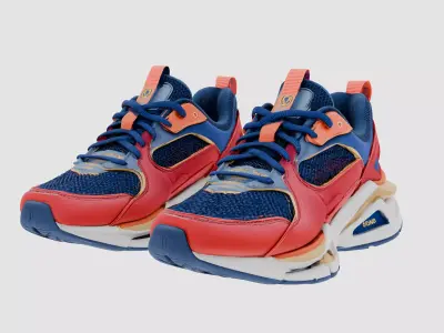 Futuristic Elegant Sneaker Low-poly 3D model