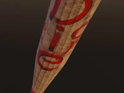 Baseball bat pbr game ready Low-poly 3D model