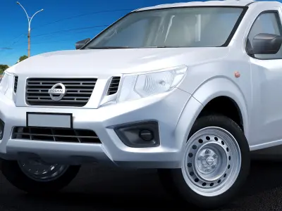 Nissan navara np300 2015 full interior 3D model