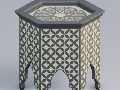 Oriental side table 3D model