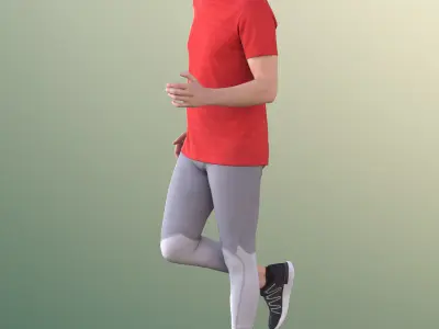 Will 10860 - Best Ager Man Running Low-poly 3D model