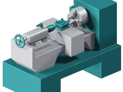 Engineering Lathe Toy 3D model
