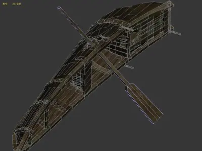 Game Submarine - Wreck 02 3D model