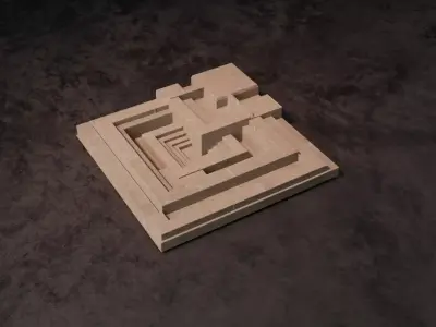 Frank Llyod Wright Tile design Free low-poly 3D model