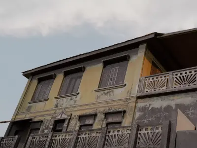 Old weathered house Free low-poly 3D model