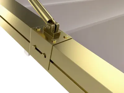 Motorized Pergola 3a brass satin polished 3D model