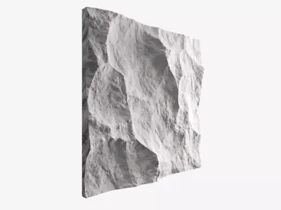 371-RockPanel piece of rock on wall 3D model