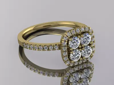Jewelry Ring Gold Elegant 3D print model