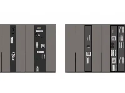 Modern Minimalist Bookcase 3D model