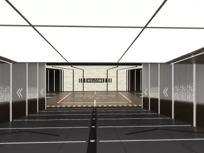 Modern Luxury Car Park - Garage Low-poly 3D model