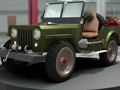 Jeep 1950 Model - M38 Pubg Jeep 3D model