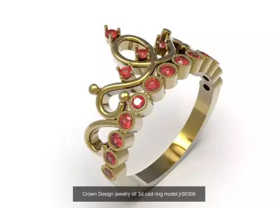 Collections are ready to make ring files crown design 3D Model Pack