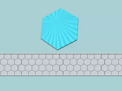 Hexagonal Wall Panel A31 Angular - Interior Design Decoration 3D print model