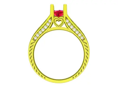 4889 luxury fashion diamond women art ring 3D print model