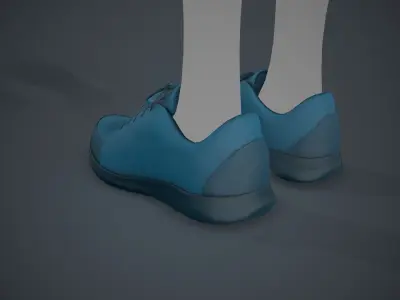 Blue Shoes Style 1  Low-poly 3D model