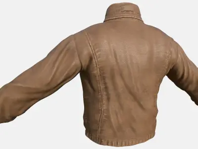 Leather Jacket Male Low-poly 3D model