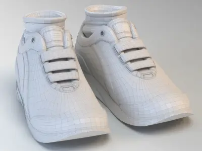 Cartoon Running Shoes 3D model